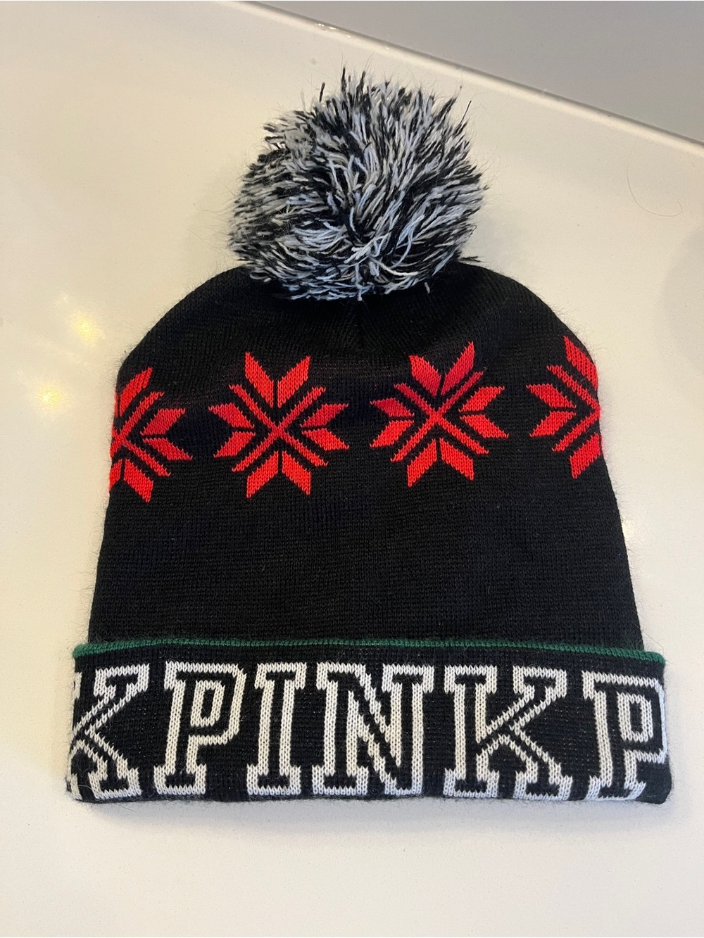 Victoria's Secret PINK Pom Pom Beanie Hat